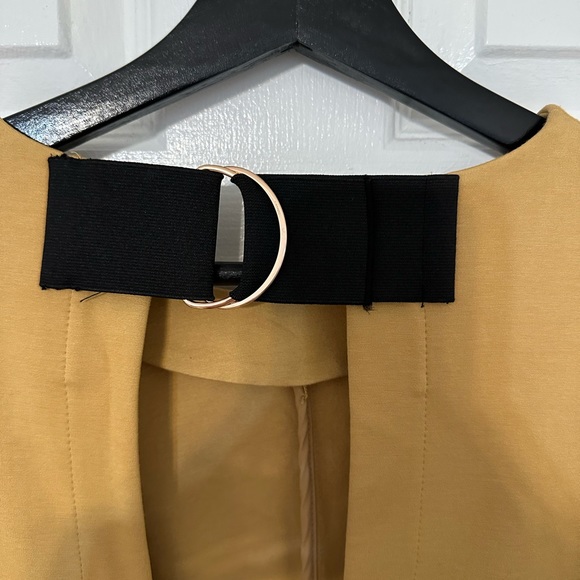 Tibi | Mustard Yellow Open Back Dress | 10 - Picture 3 of 5